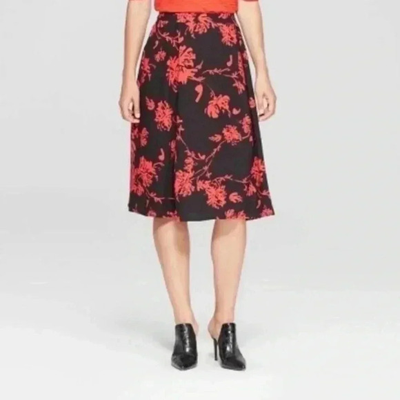 Who What Wear Plus Size Floral Print Birdcage Midi Skirt Size 24W NWT - Picture 5 of 5